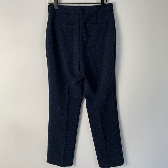 NWOT KATE SPADE Leopard Print Ankle Pant BlackBlue - Picture 4 of 7
